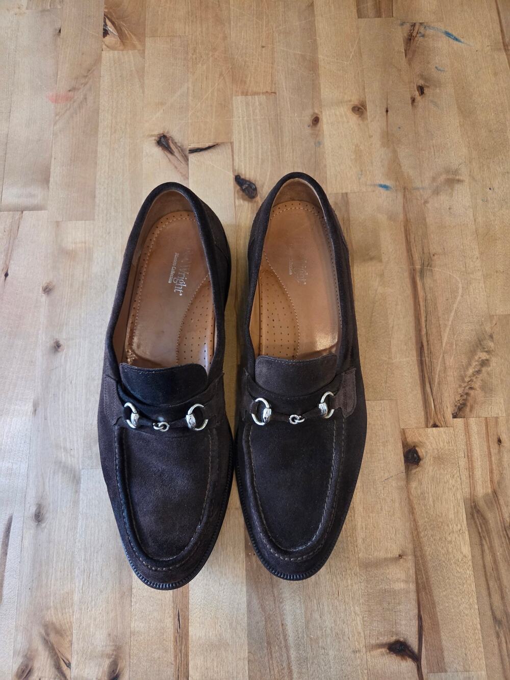 E.T. Wright Masters Collection Brown Suede Horsebit Loafers Men’s 11.5 B